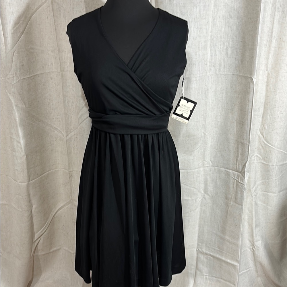 Vintage Black Wrap Dress by Ayres Unlimited